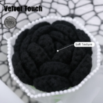 Handcrafted Black Crochet Bouquet - 图片 4