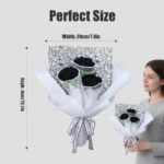 Handcrafted Black Crochet Bouquet - 图片 5