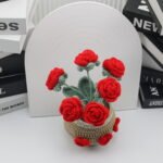 Handcrafted Multi-Head Crochet Rose Planter – Perfect Home Décor Accent - Image 6
