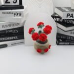 Handcrafted Multi-Head Crochet Rose Planter – Perfect Home Décor Accent - Image 5