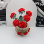Handcrafted Multi-Head Crochet Rose Planter – Perfect Home Décor Accent - Image 4
