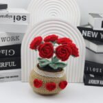 Handcrafted Multi-Head Crochet Rose Planter – Perfect Home Décor Accent - Image 3