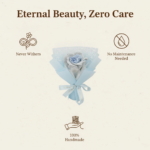 💙 Blue Calm · Handcrafted Blue Thai Rose Bouquet - Image 3