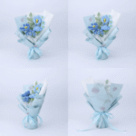 Handmade Crochet Blue Flower Bouquet - Everlasting Gift/Decor - Image 6