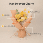 🌼 Yellow Serenity · Handcrafted Yellow Bouquet - Image 3