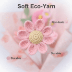 Handmade Crochet Pink Flower Bouquet - Everlasting Gift/Decor - Image 5