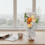 Handmade Crochet White Flower Bouquet - Everlasting Artificial Gift/Decor - Image 2