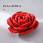 Handmade Crochet Flower Bouquet | Romantic Red Collection - 图片 4