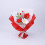 Handmade Crochet Flower Bouquet | Romantic Red Collection